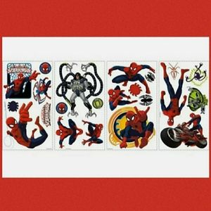 NEW 22-Pc Marvel Spiderman Ultimate Removable Wall Decals